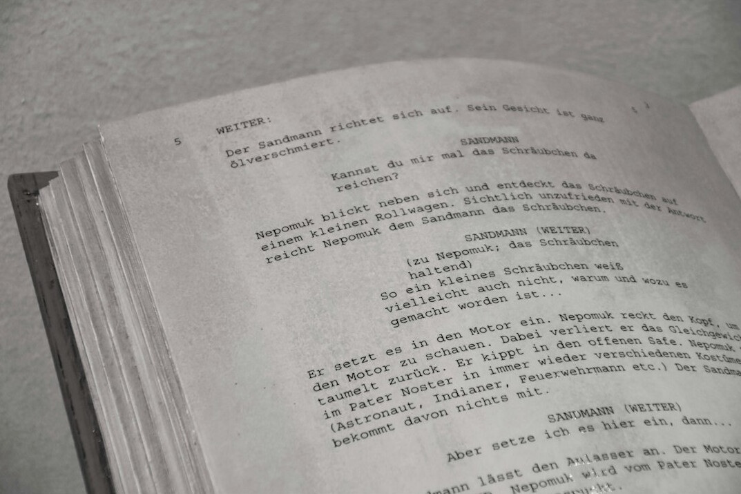 Broadcast producer reviewing a show rundown script