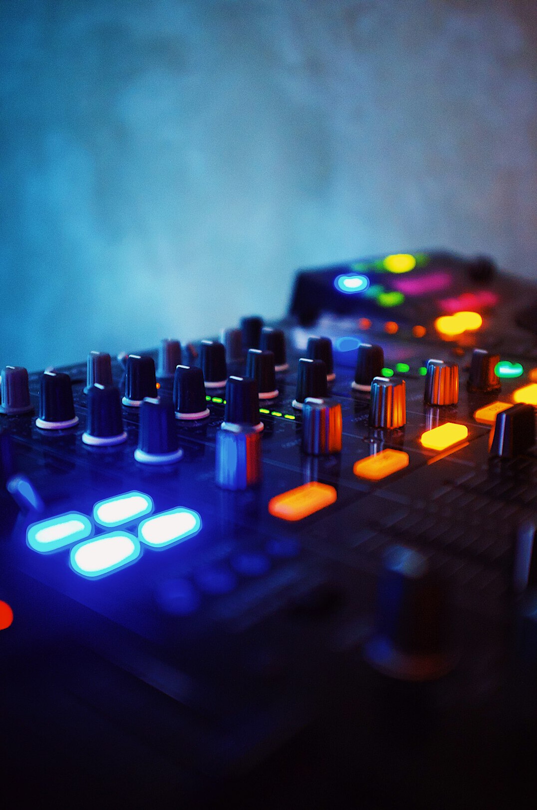 Studio lighting console and audio mixing equipment